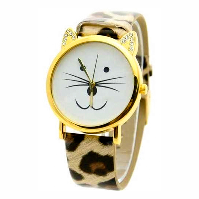 Reloj Cara de Gato Animal Print
